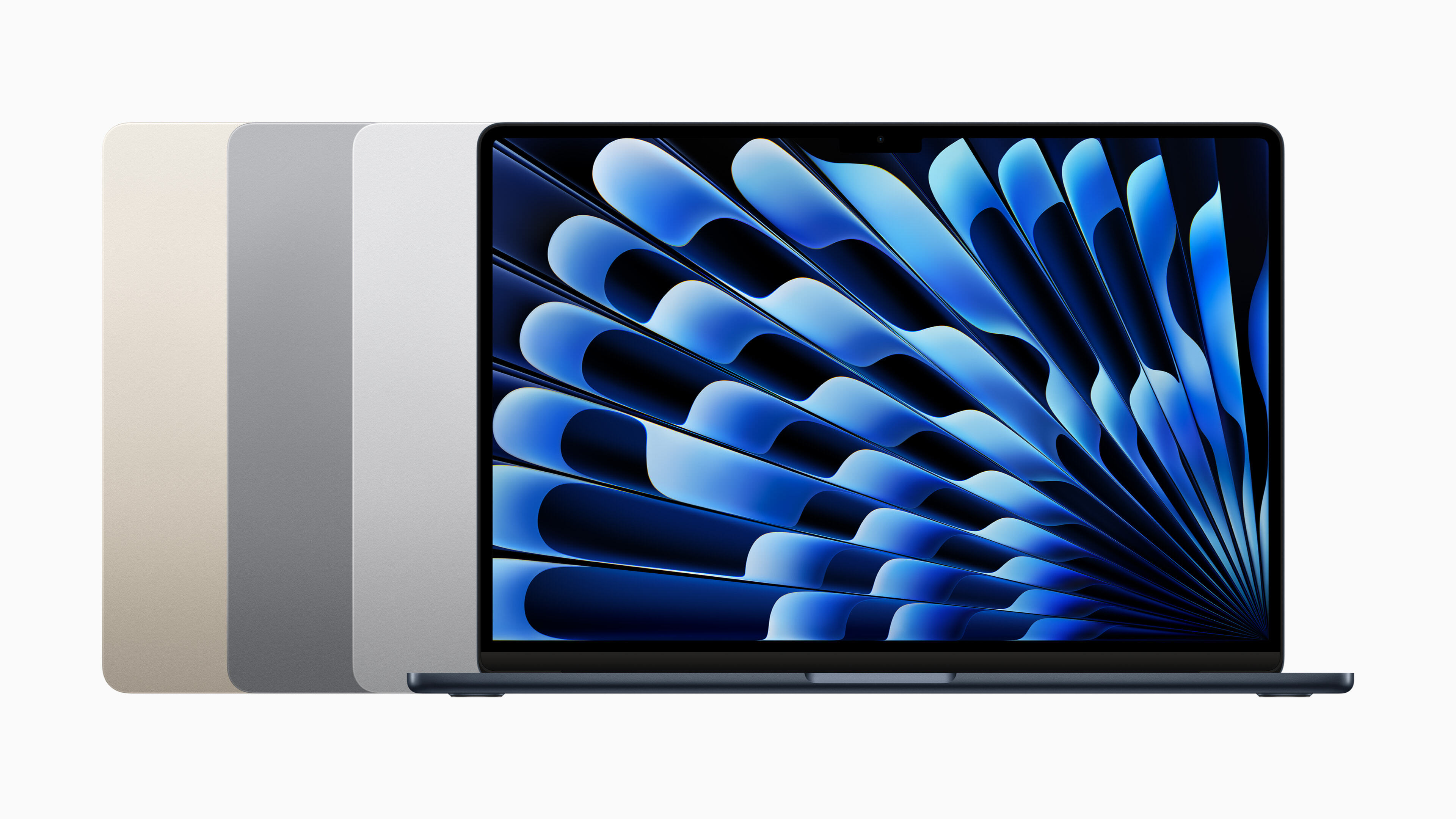 配備寬廣的 15.3 吋 Liquid Retina 顯示器、M2 的效能、長達 18 小時的電池續航力和六揚聲器音響系統，全納入在輕薄無風扇的設計中，新款 MacBook Air 是世界最優秀的 15 吋筆記型電腦