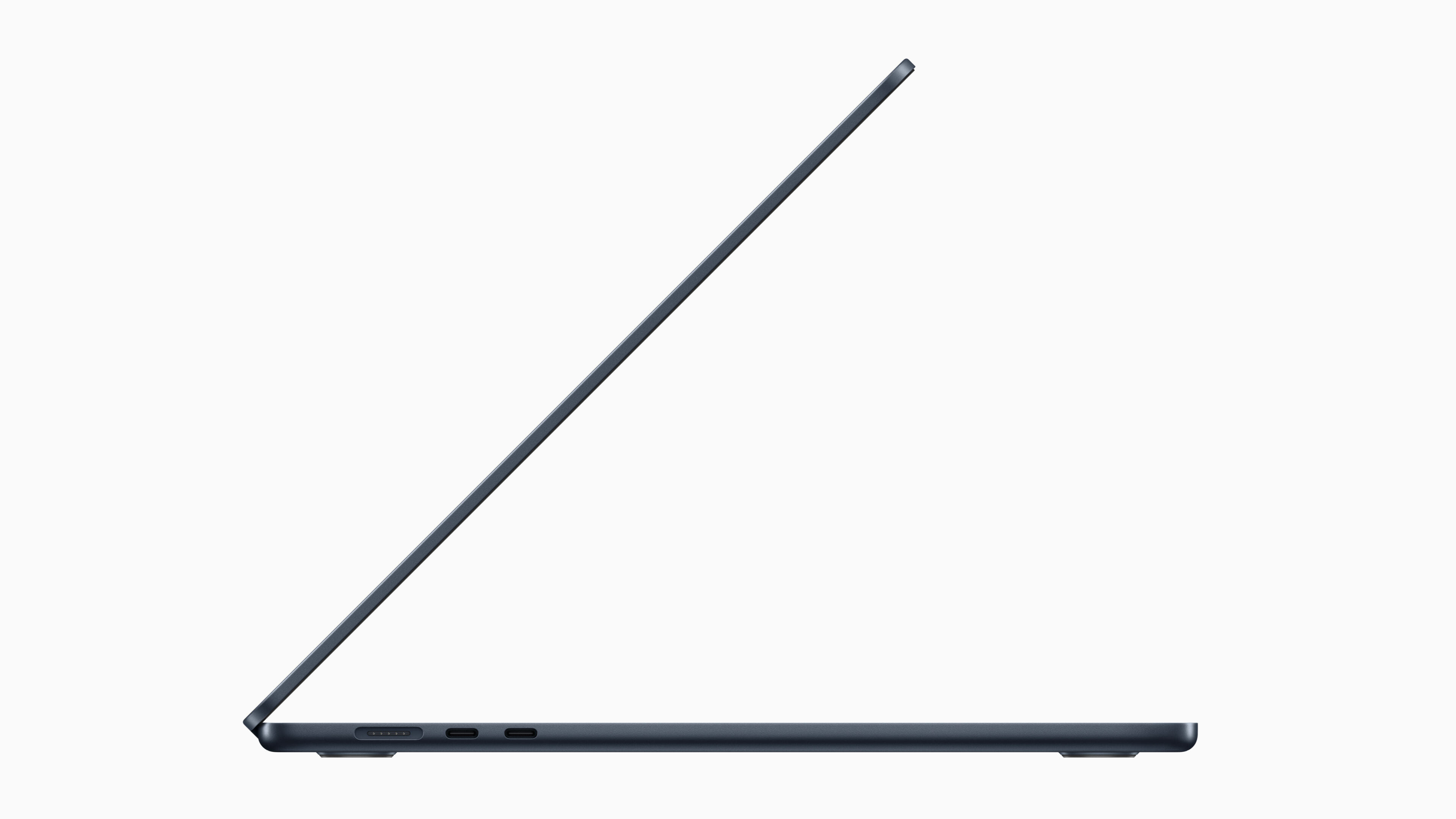 新款 MacBook Air 厚度僅 11.5 公釐，是世界上最薄的 15 吋筆記型電腦。