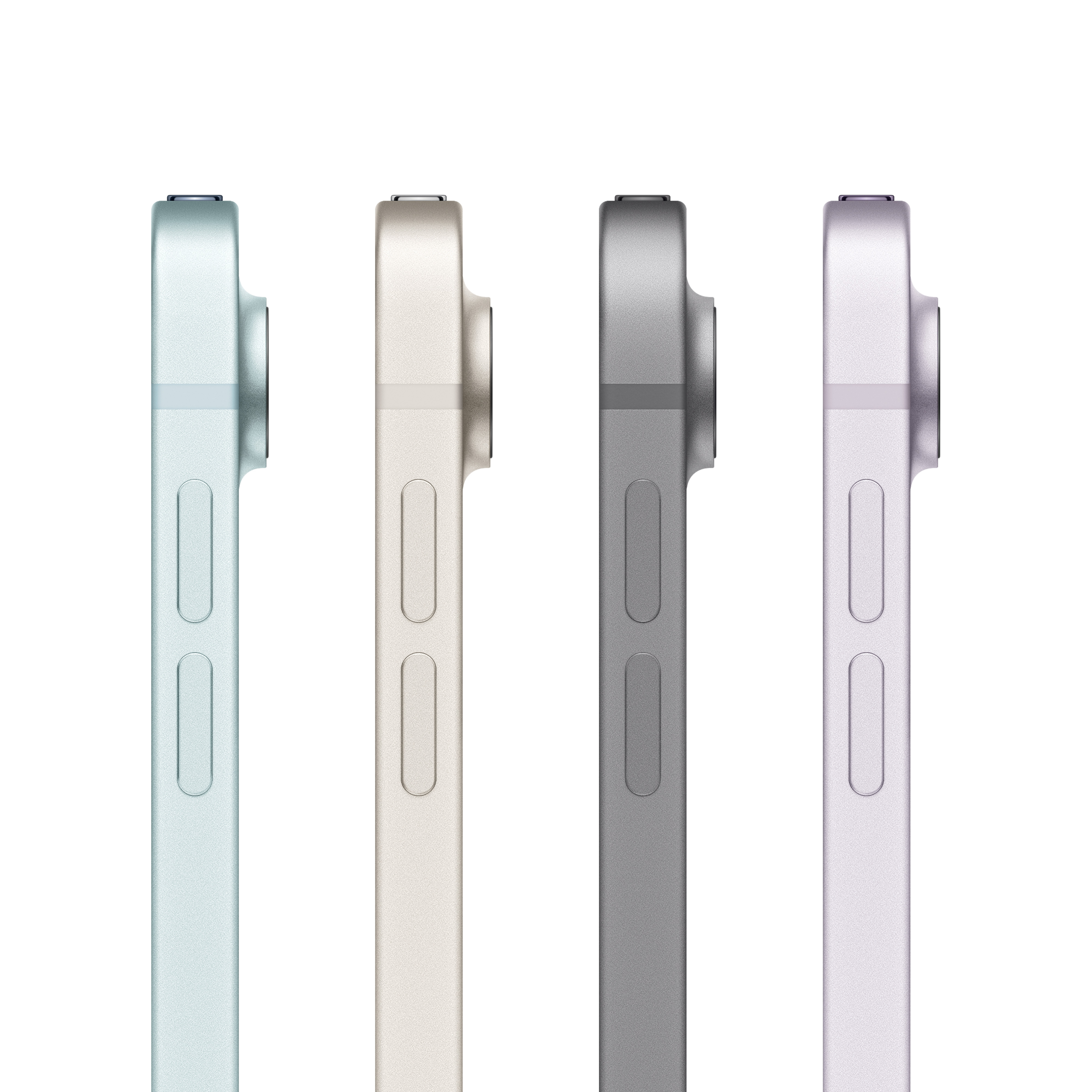 搭載 M4 的 11 吋和 13 吋 iPad Air 將有藍色、紫色、星光色和太空灰色可供挑選，並提供 128GB、256GB、512GB 和 1TB 等規格。