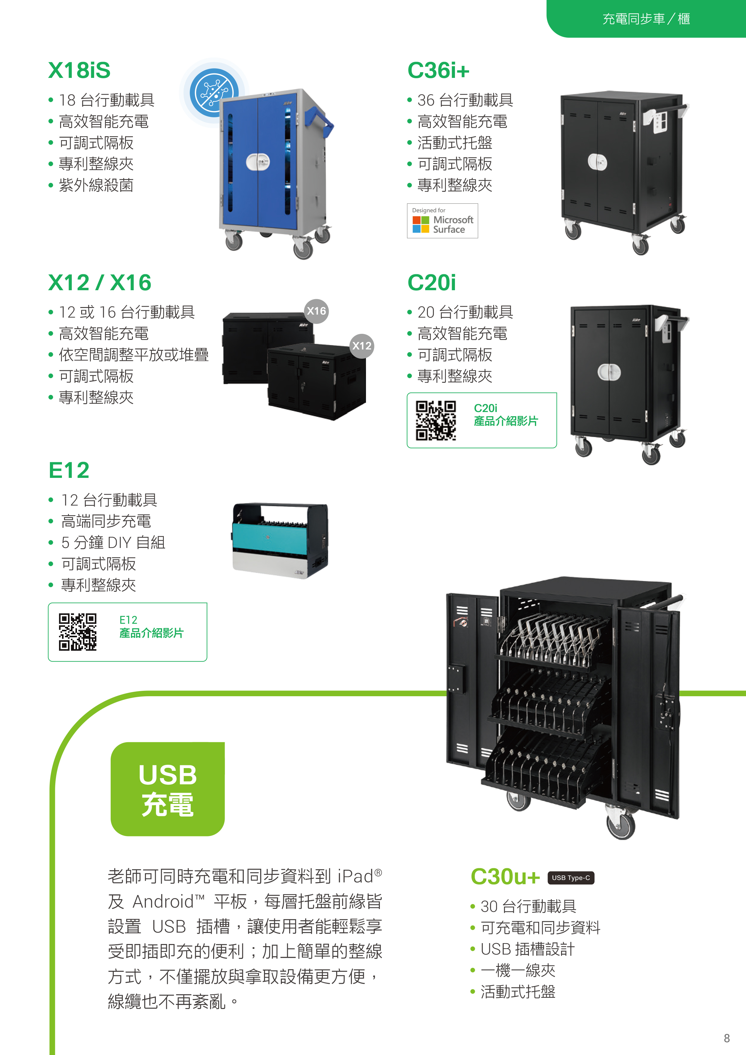 圓展充電同步車