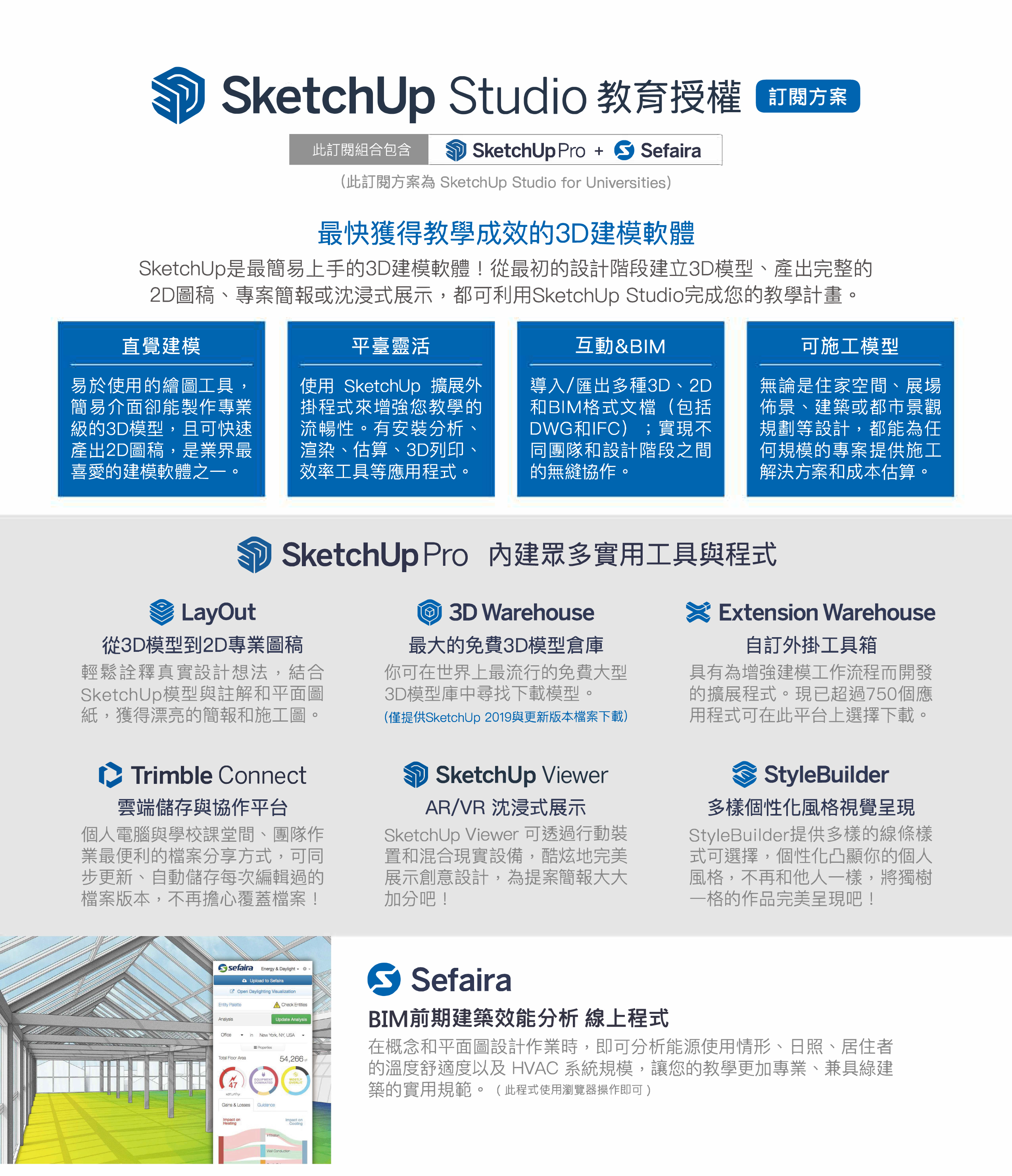 7_E SketchUp 3D 設計軟體 - SketchUp Studio教育授權