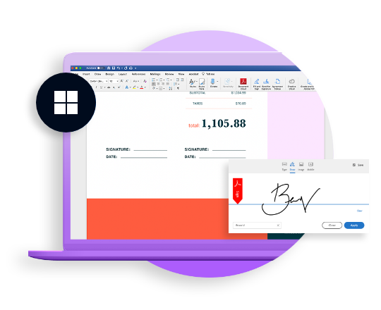 adobe sign with other application