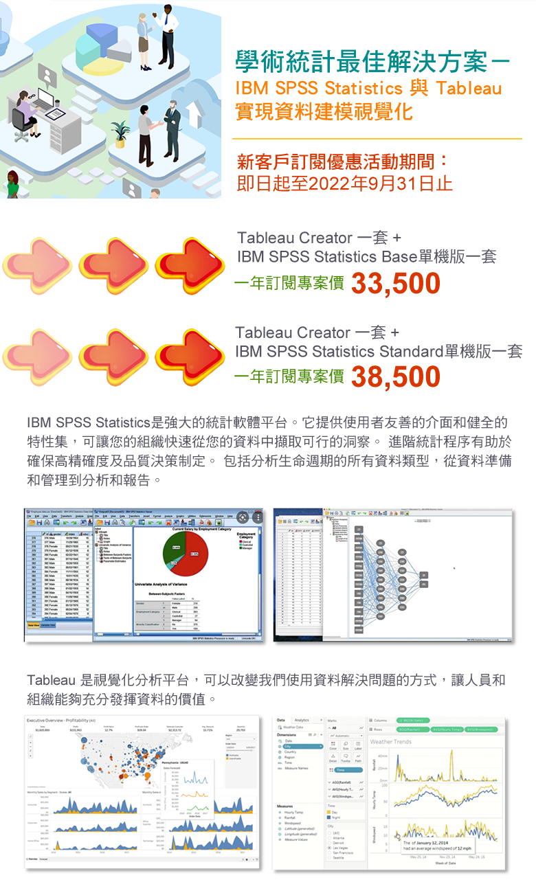 新客戶優惠訂閱方案－IBM SPSS + Tableau 實現統計建模視覺化